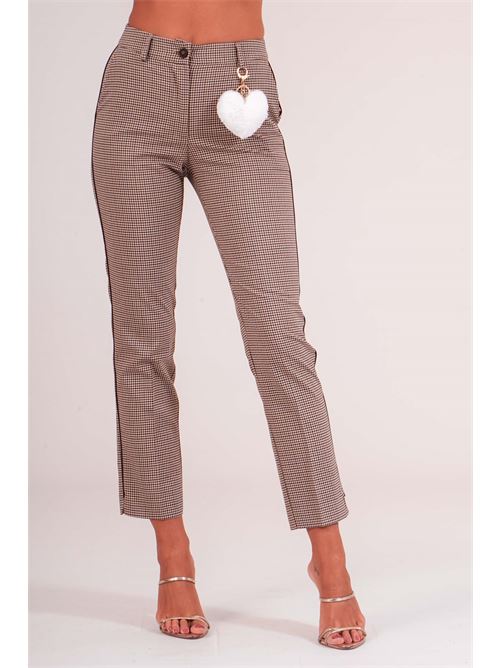 Pantalone a quadri dairesy | D0967QUADRI MARRONE